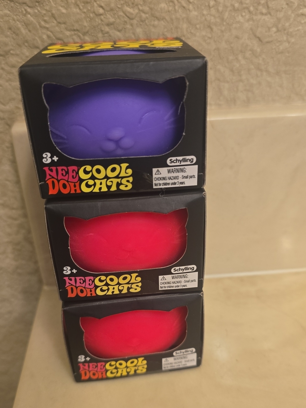 Needoh Cool Cats 2 Pink 1 Purple